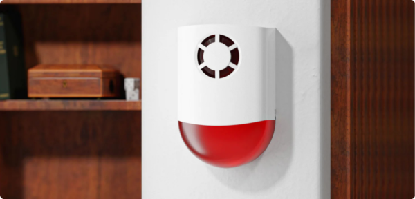 Altavoz inalámbrico con batería recargable integrada para sistema de alarma con banderola